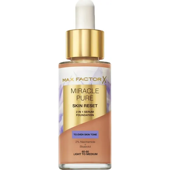 Max Factor Miracle Pure Skin Reset 2 en 1 Base con Suero 60-80