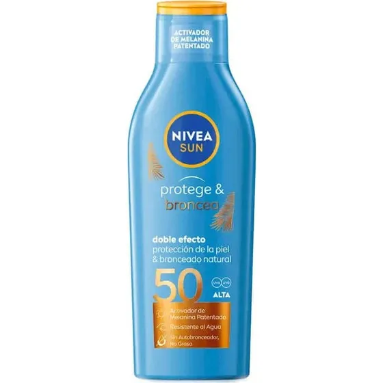 NIVEA Sun Protege & Broncea SPF50 Leche Solar Activadora, 200 ml