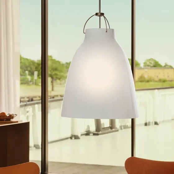 Fritz Hansen Caravaggio P3 Lámpara Colgante de Vidrio Opalino Ø 40 cm