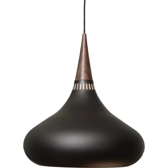 Fritz Hansen Lámpara colgante Orient P2 Negro/Palisandro 34 cm