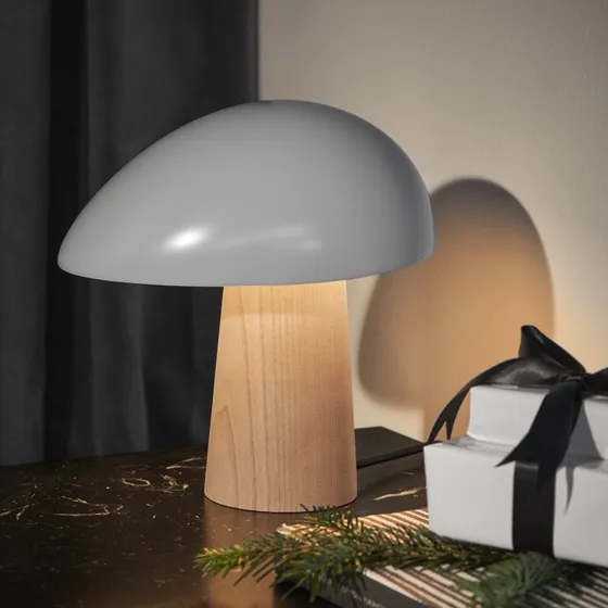 Fritz Hansen Night Owl Lámpara de Mesa - Blanco Humo y Fresno