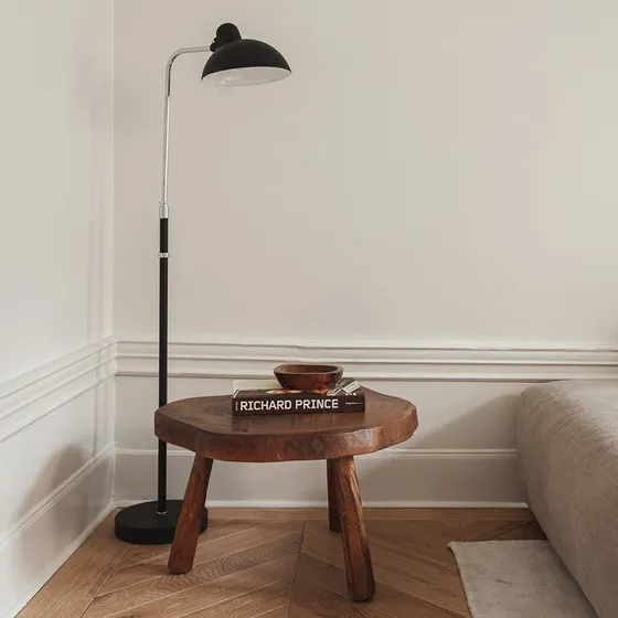 Fritz Hansen Kaiser Idell 6580 Luxus Lámpara de Pie Negro Mate
