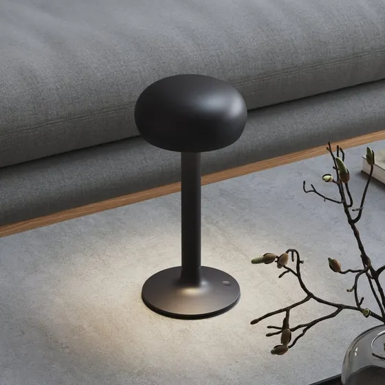 Eva Solo Lámpara de mesa recargable Emendo Black IP44
