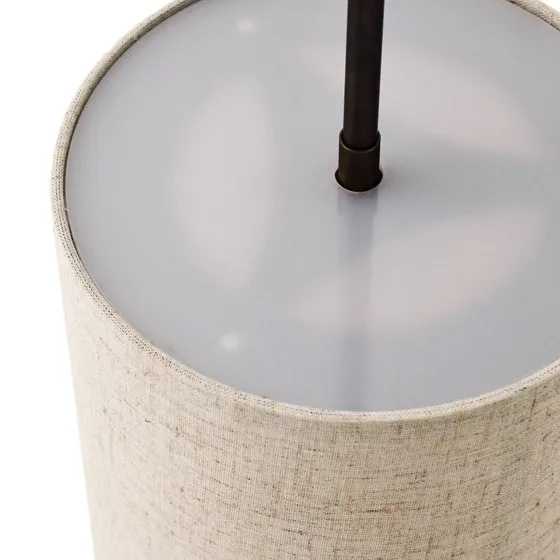 Audo Copenhagen Lámpara colgante Hashira de lino, Ø 18 cm, natural