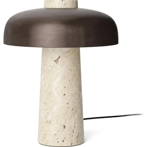 Audo Copenhagen Lámpara de Mesa LED Reverse - Travertino y Bronce