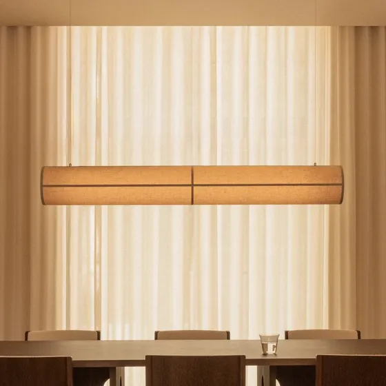 Audo Copenhagen Lámpara Colgante Hashira Linear 140 cm Natural