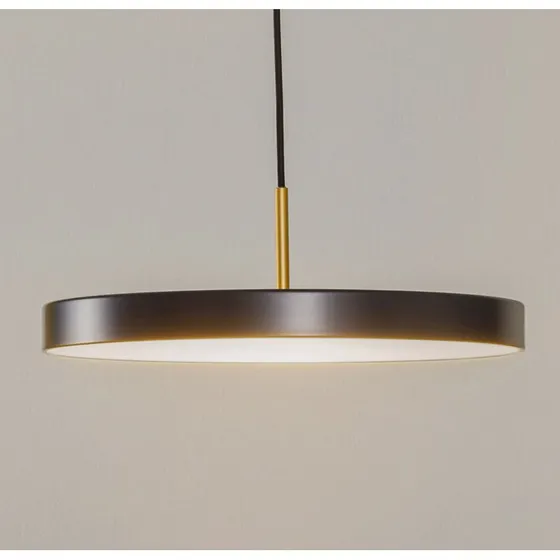 Umage Lámpara colgante Asteria Medium LED antracita y latón