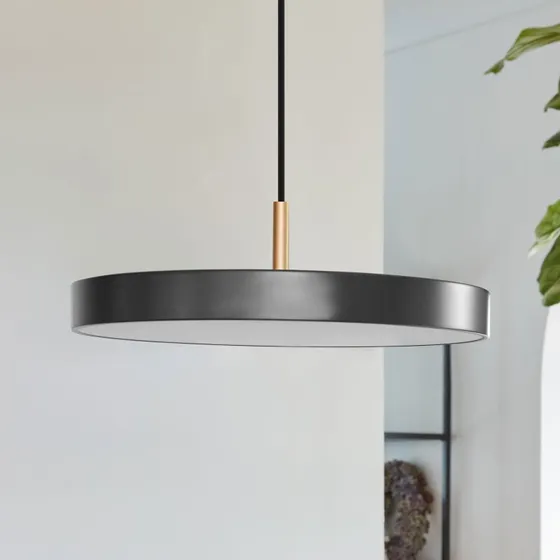 Lámpara colgante LED UMAGE Asteria Mini, antracita/latón, Ø 31 cm