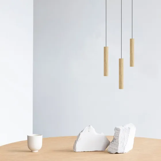 Umage Chimes Cluster 3 Lámpara Colgante de Roble