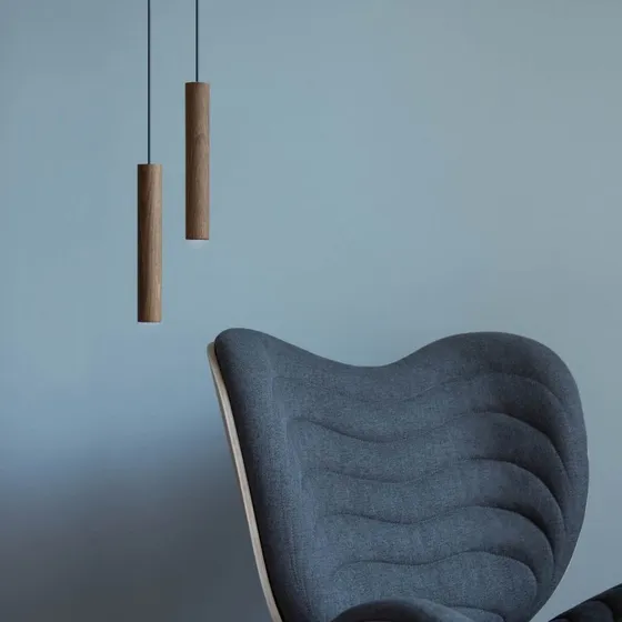 UMAGE Chimes Tall Lámpara Colgante de Roble Oscuro