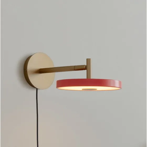 UMAGE Aplique de pared LED Asteria Short, Rosa y Latón