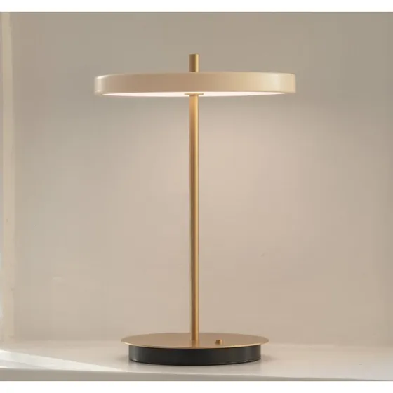 UMAGE Lámpara de mesa LED Asteria Move Blanco Perla/Latón