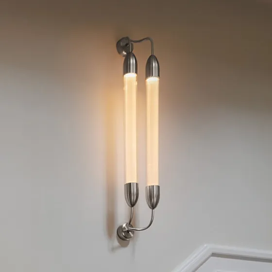 Aplique de pared UMAGE Lemon Squeeze 2 luces Acero 94 cm