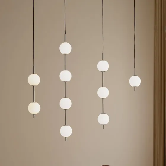 Umage Lámpara Colgante LED Audrey Acero, 3 Luces, Ø 12 cm
