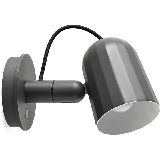 HAY Aplique de pared Noc Wall Button gris oscuro
