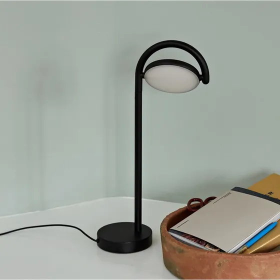 HAY Marselis Lámpara de Mesa LED Ajustable - Negro