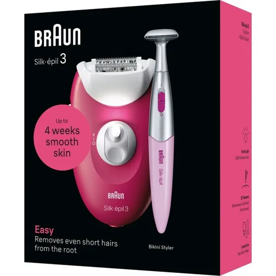 Braun Silk-pil 3 SE3-202 20 Pinzas Fruta del Bosque