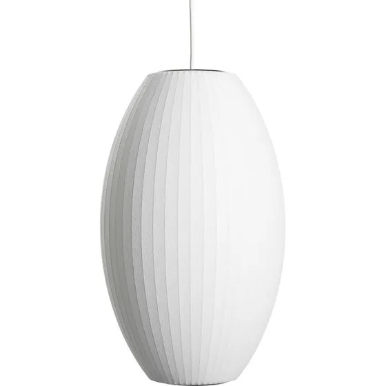 HAY Lámpara colgante Nelson Cigar Bubble M, Ø 33 cm, Blanca