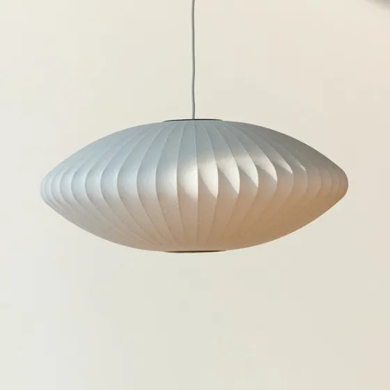 HAY Lámpara colgante Nelson Saucer Bubble S, Ø 44,5 cm, blanca