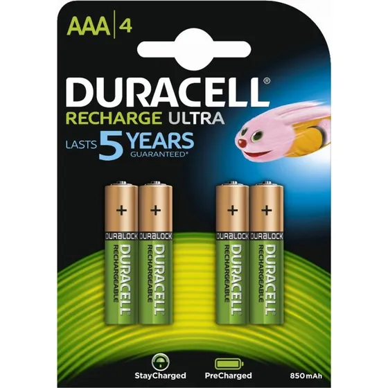 Duracell Pack 4x AAA Recargables 850 mAh HR03-A