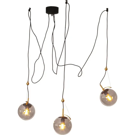 By Rydéns Lámpara Colgante Carry 3 Gris con Pantalla de Vidrio