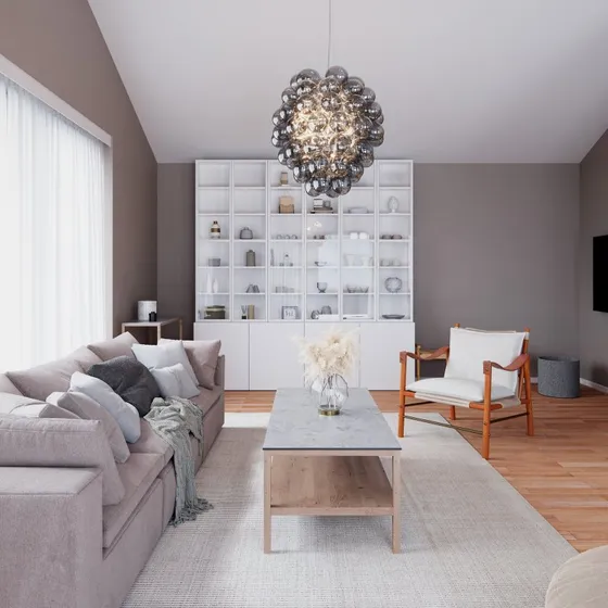 Lámpara colgante By Rydéns Deluxe Grey de cristal