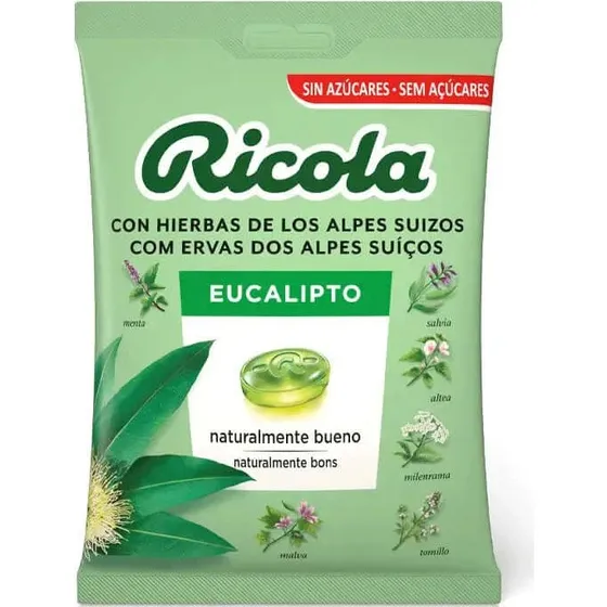 Ricola Caramelos de Eucalipto Bolsa 70g