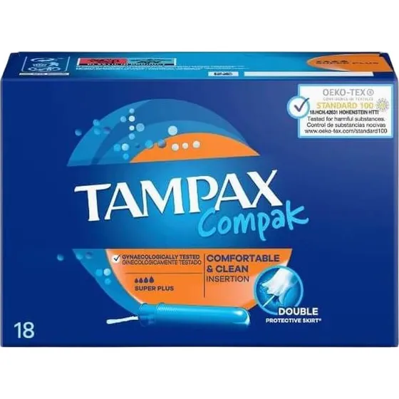 Tampax Compak Super Plus Tampones - 18 Unidades
