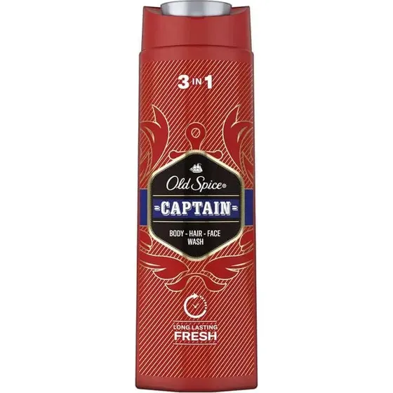 Old Spice Captain 2 en 1 Champú y Gel de Ducha 400ml