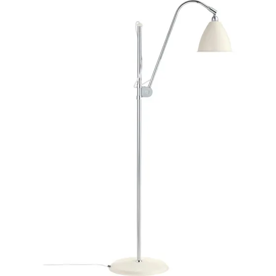 GUBI Lámpara de pie Bestlite BL3 Cromo y Blanco Mate