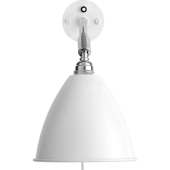 Gubi Aplique de Pared Bestlite BL7 Blanco/Cromo Ø 16 cm