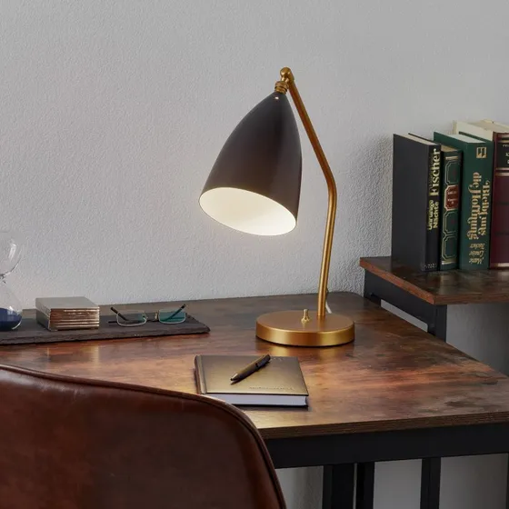 Lámpara de mesa Gubi Gräshoppa - Negro