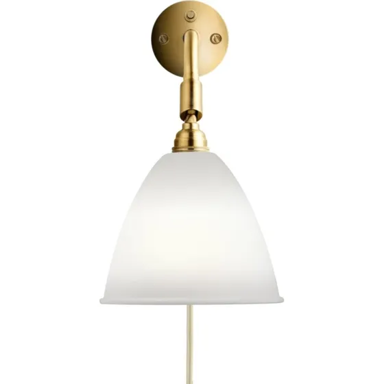 Gubi Aplique de Pared Bestlite BL7, Porcelana y Latón, 16 cm