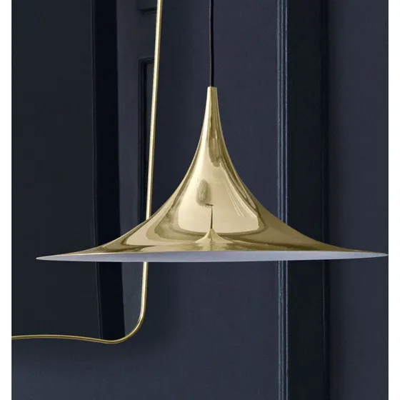 GUBI Lámpara Colgante Semi Ø 47 cm, Latón Brillante
