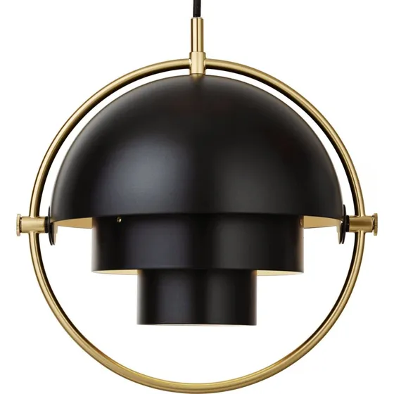 Gubi Lámpara Colgante Multi-Lite Ø 27 cm, Latón y Negro