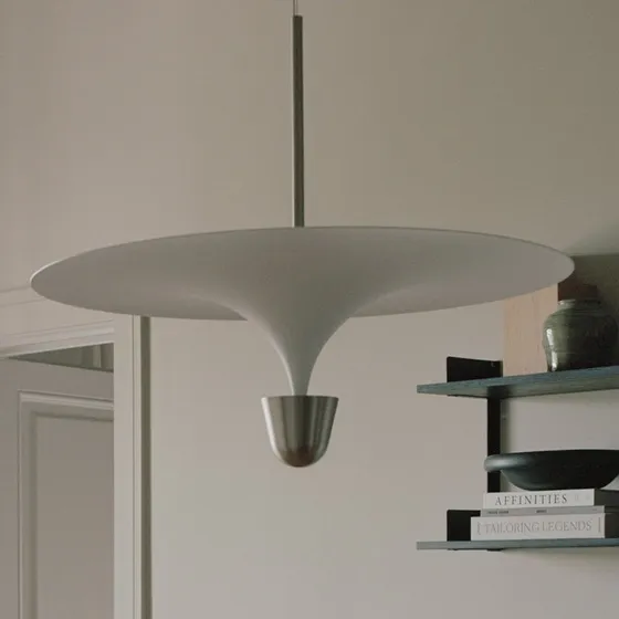 New Works Lámpara Colgante LED Kantarell Níquel Ø 60 cm