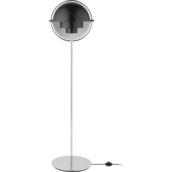Gubi Lámpara de Pie Lite Multi-Lite Cromo y Antracita 148 cm