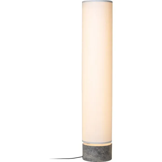Gubi Unbound Lámpara de pie LED 120 cm Blanca y Mármol Gris