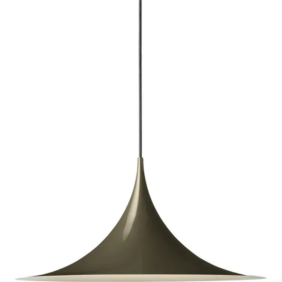 Gubi Lámpara colgante Semi Ø 47 cm, marrón cacao brillante