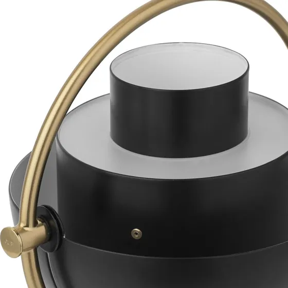 Gubi Lámpara de mesa recargable Multi-Lite, latón y negro, 30 cm