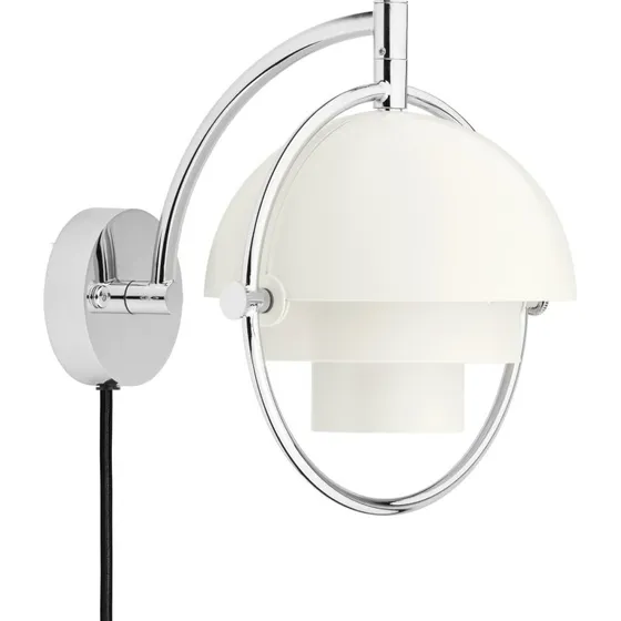 Gubi Aplique de Pared Multi-Lite Blanco y Cromo G9