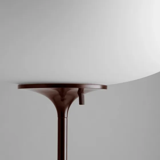 Gubi Lámpara de pie Stemlite Negro-Rojo, 110 cm, Atenuable