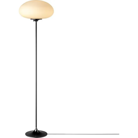 Gubi Lámpara de pie Stemlite Negro-Cromo, 150 cm, Atenuable