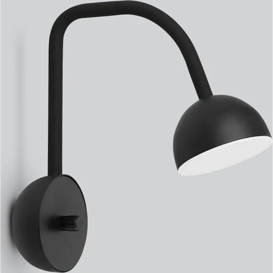 Northern Blush Aplique de Pared Negro Mate