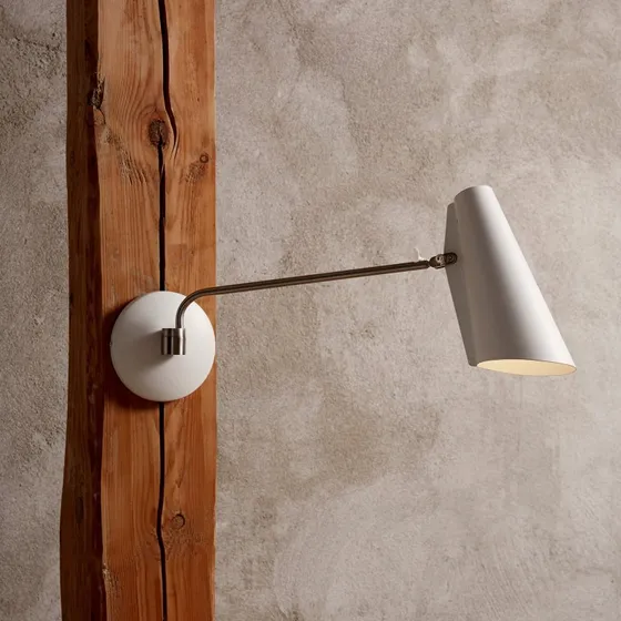 Aplique de pared Northern Birdy Blanco/Cromo