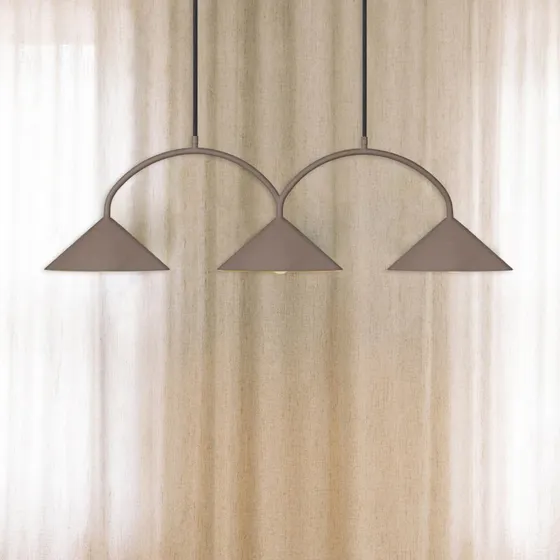Globen Lighting Lámpara Colgante CURVE Marrón - 3 Luces - 95 cm