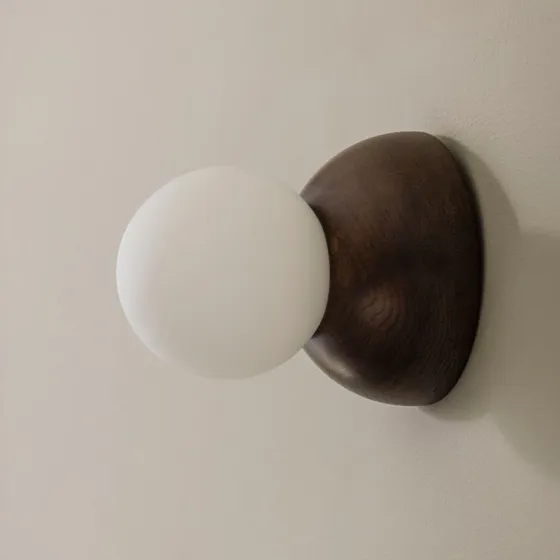 Aplique de pared Torrano de Globen Lighting, Roble Marrón, 13 cm
