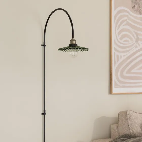 Globen Lighting Aplique de Pared Cobbler Verde y Cristal 150 cm