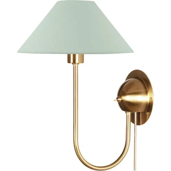 Globen Lighting Aplique de pared Iris Verde con Latón Cepillado