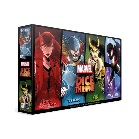 Marvel Dice Throne: Bruja Escarlata, Thor, Loki, Spider-Man